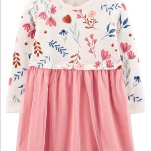 NWT Carters Floral Top Pink Skirt Dress size 24M